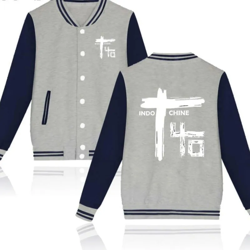 French Band Indochine Rock Baseball Uniform Wave French Band Long Sleeves Hip Hop Sweatshirt Men/women Clothing Streetwear Tops 6