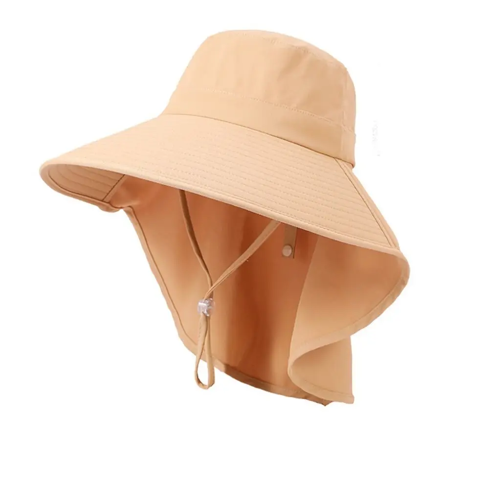 UV Anti Outdoor Fisherman Hat 2024 Wide Brim Shawl Fashion Sunscreen Ponytail Cap Fishing Hiking Sun Visors Women Summer Hat