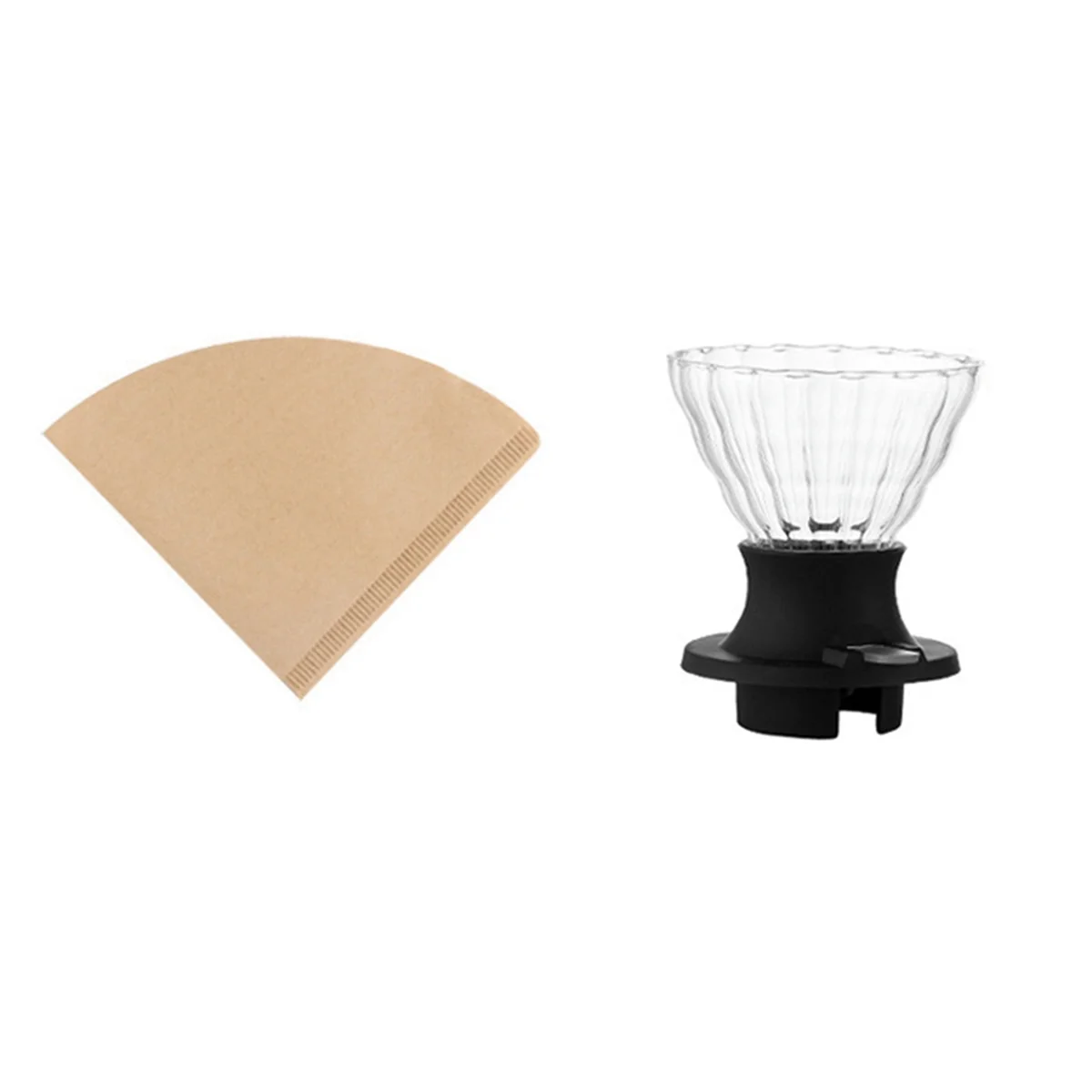 

Glass Coffee Pot Smart Cup Coffee Filter Cup,1PC Smart Cup and 100Pc Filter Paper