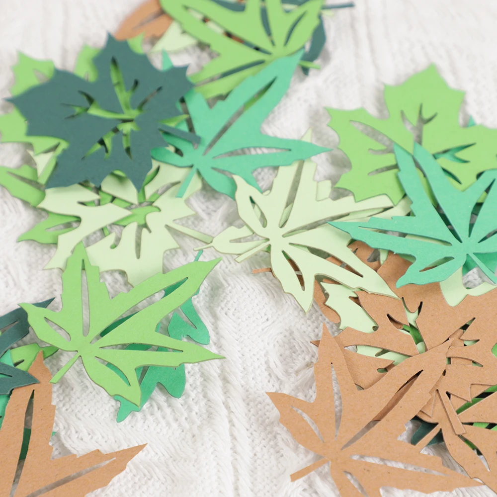 100Pc Branch Leaf Round Paper Confetti For Kids Birthday Party Baby Shower Gender Reveal Wedding Party Decoration paper confetti,party decorations,wedding decor supplies