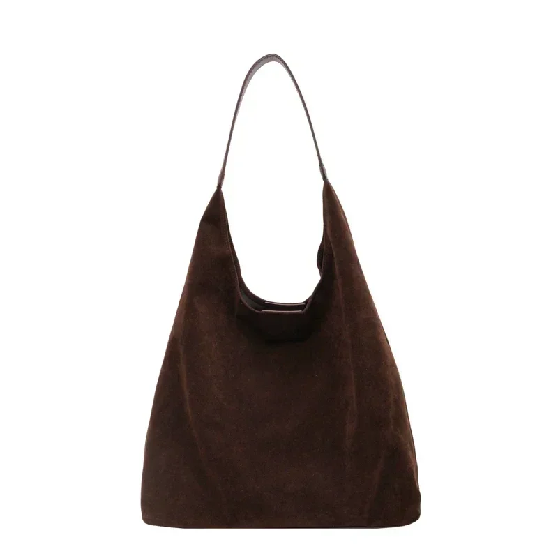 Bolsos de hombro informales con compartimento interior sólido y hebilla magnética, bolsos de marca con hilo de coser para mujer, bolsos de mano de tela de lana para mujer