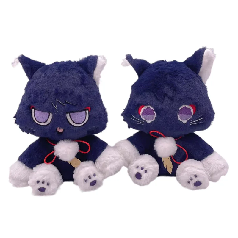 

2Pieces Scaramouche Cat Naughty Version Plush Doll 25cm Genshin Impact Wanderer Cosplay Cute Pet Stuffed Kids Toy