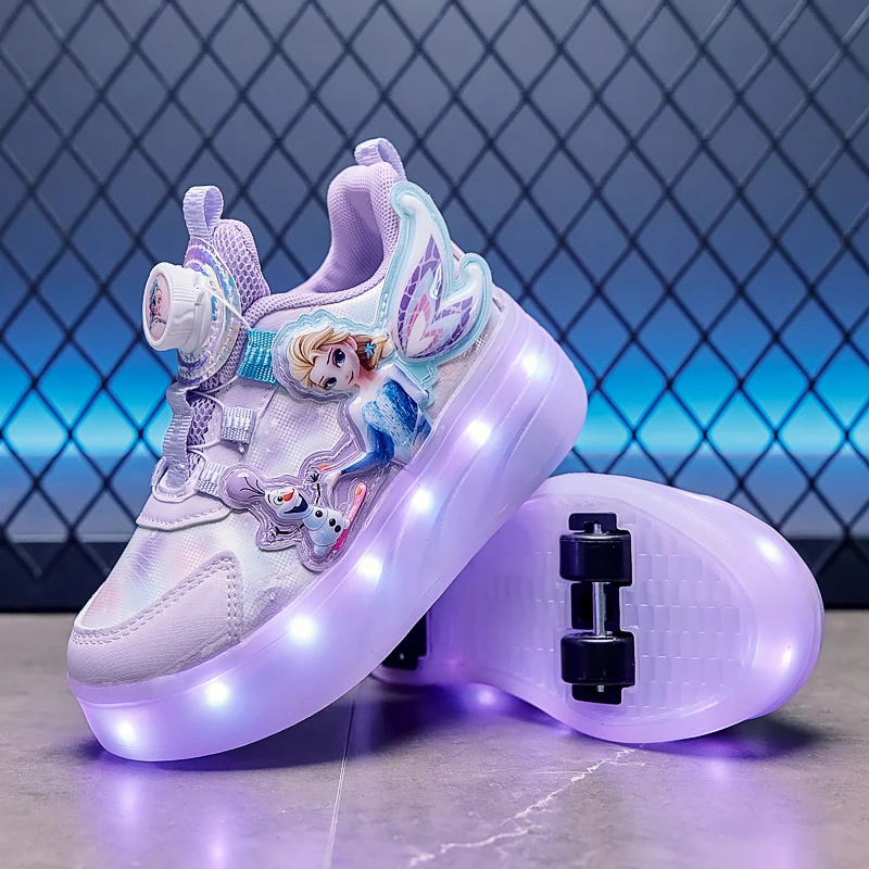 two wheel LED skate shoes