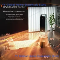 Портативный вентилятор теплого воздуха: малошумный электрический обогреватель с крутым режимом, обогрев домашнего пространства для использования в зиму и домашнем офисе — изображение 4