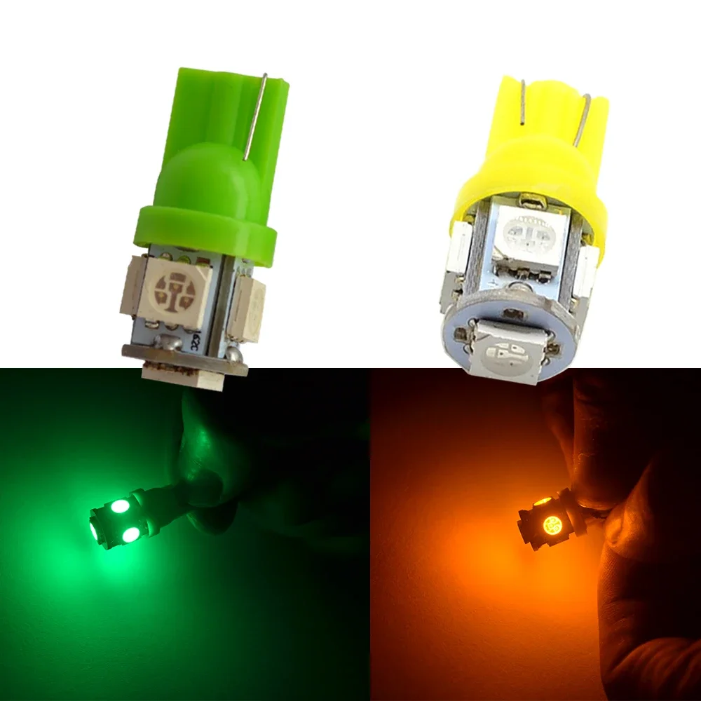 Led Car Lights Led Lights Led Bulbs Car Interior Lights White Red Blue T10 W5W License Plate Light Turn Signal Wedge Roof Dome Read lamp 50505SMD Car Auto 194 Backup Led Interior light