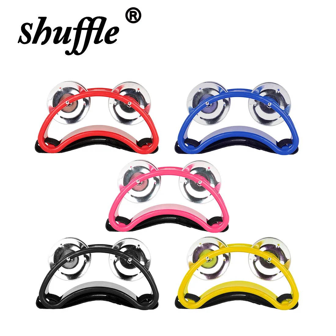 Foot Rattles Percussion Party Elliptical Tambourine Cajon Box Drum Companion Double Row Cymbal Orff Musical Instruments
