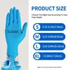 Medical Grade Blue Nitrile Gloves 100 Pack, Latex Free Powder Free, Exam Grade for Clinic/Home Care