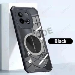 Transparent Heat Dissipation Protective Phone Cover - Clear Case for IQOO Z10 Turbo (Black)