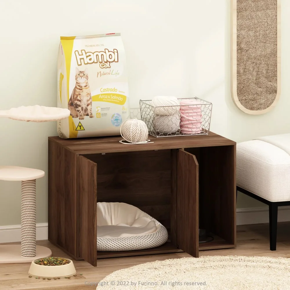 

Furinno Peli ящик для наполнителя, Ореховый орех из композитной древесины класса CARB, многофункциональная мебель