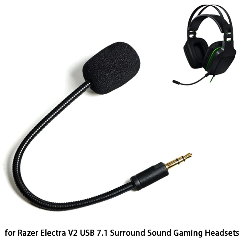 film oversættelse Suri Headsets Microphone for Razer Electra V2 USB 7.1 Surround Sound Gaming  Headphones Mic Replacement Detachable Microphone Boom - AliExpress