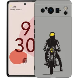 Custodia per telefono in TPU morbido nera shockproof con design di motocicletta cool