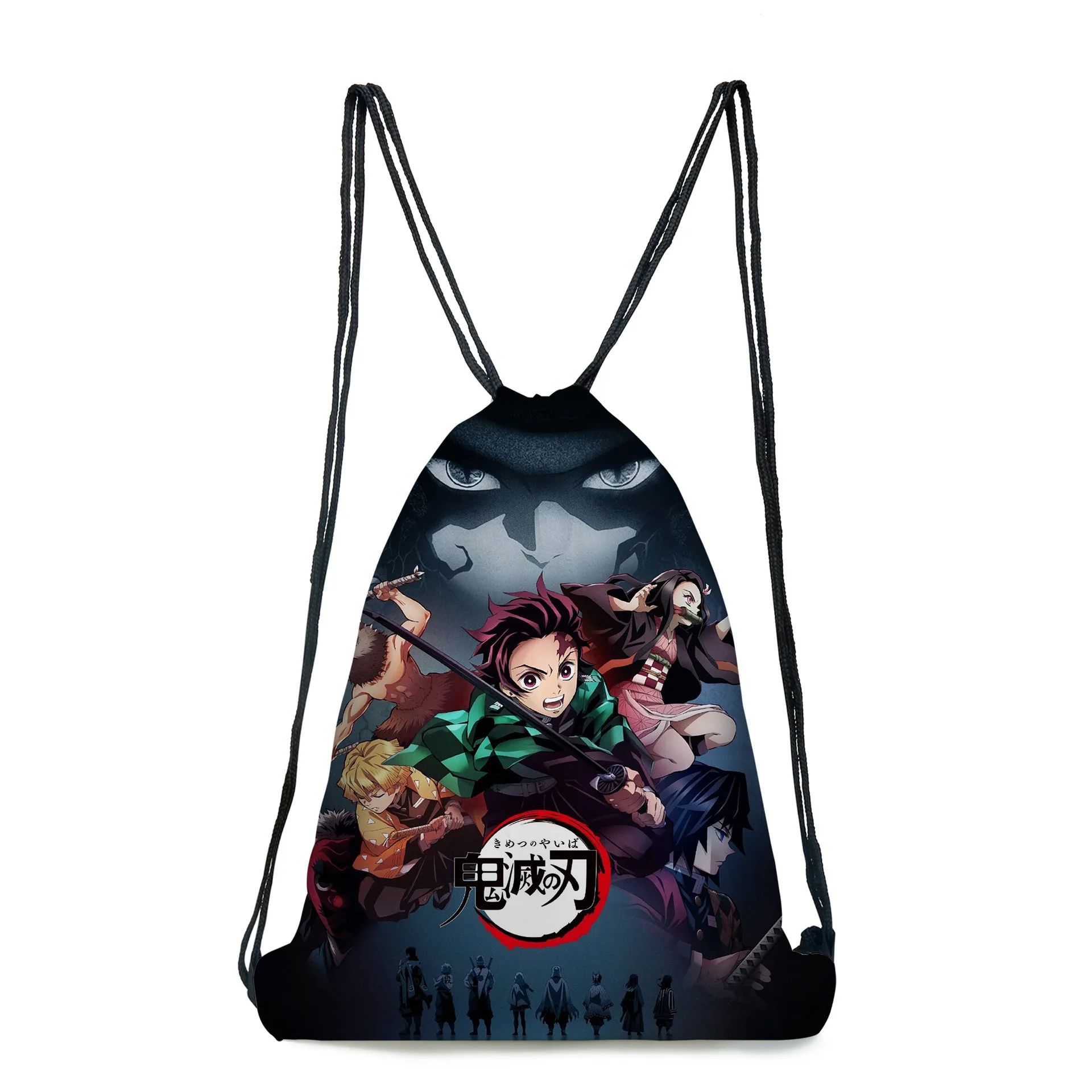 

Cartoonl Bag MochilaPrinted New Backpack Demon Slayer: Kimetsu No Yaiba Peripheral Drawstring Bag Backpack Drawstring Pocket