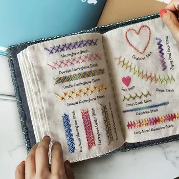 1 set of embroidery embroidery books, stitch books, DIY stitch books, embroidery sewing books, embroidery sewing books, embroide