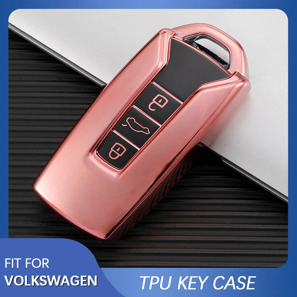 Tpu Car Smart Key Case Per Volkswagen Vw Touareg 2018 2019 2020 2021 2022 2023 Key Cover Fob Shell Bag Key Protector Styling