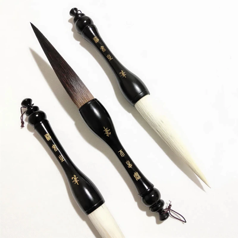 Pennello per Calligrafia a Pelo Misto, Pennello a Forma di Tramoggia con Pelo Lungo, Speciale per Scrittura Corsiva, Pennello per Calligrafia Artistica - immagine 5