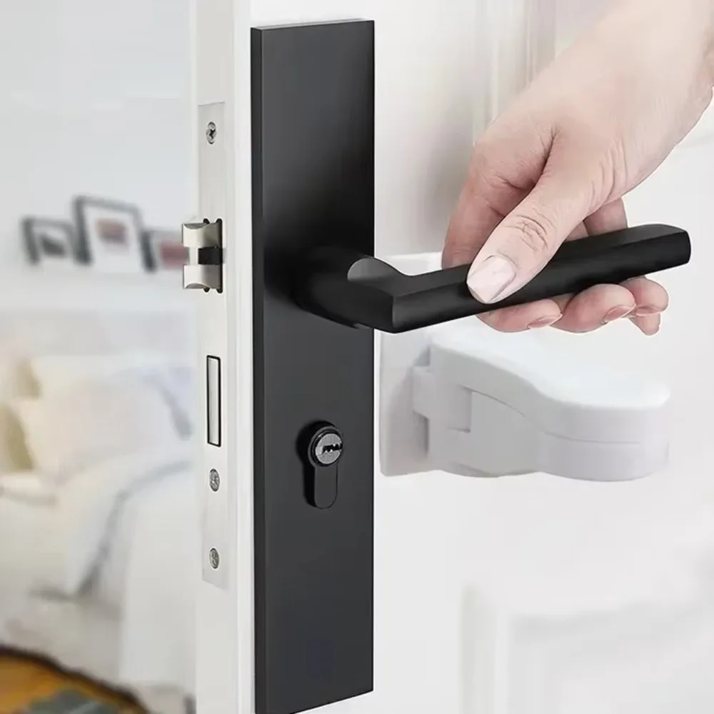 Door Lock Baby Proofing Door Handle Lock Childproofing Knob Easy Install Use Adhesive