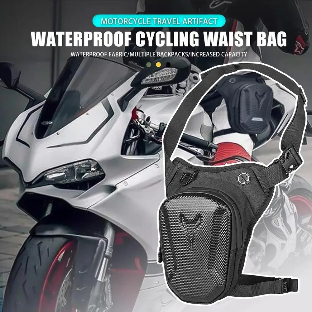 Tactical Waterproof Motorcycle Travel Bag Waist Leg Bum Side Hip Bags Casual Outdoor Fanny Pack Men Leg Pack Ri C8L5 motorcycle travel bag