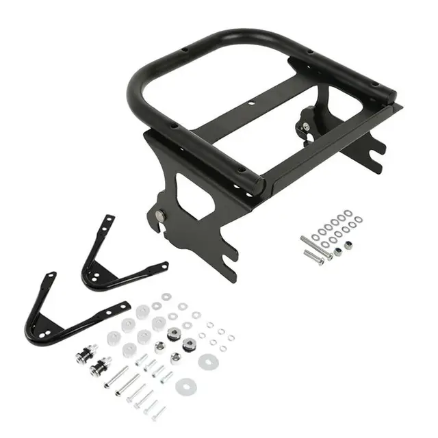 Black Chrome Docking Hardware Kit For Tour-Pak Luggage Rack – Fits Harley Touring 1997-2008