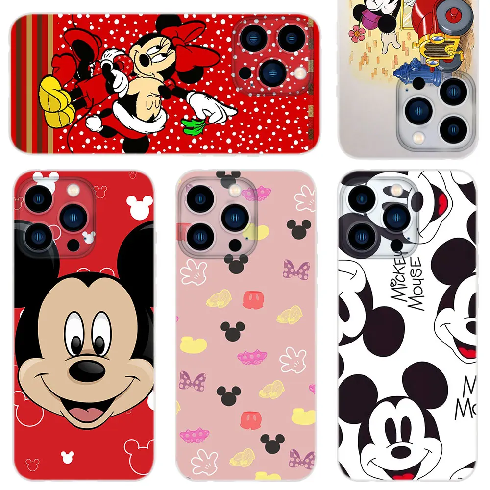 

mickey Minnie Mouse Cartoon Silicone Soft Coque Shell Case For Apple iPhone 13 12 11 Pro X XS Max XR 6 6S 7 8 Plus Mini SE 2020
