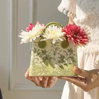 2026 New Ceramic Floral Vase & Chopstick Holder - High-Aesthetic Kitchen Drain Basket & Cutlery Storage Caddy, Home Organizer 2