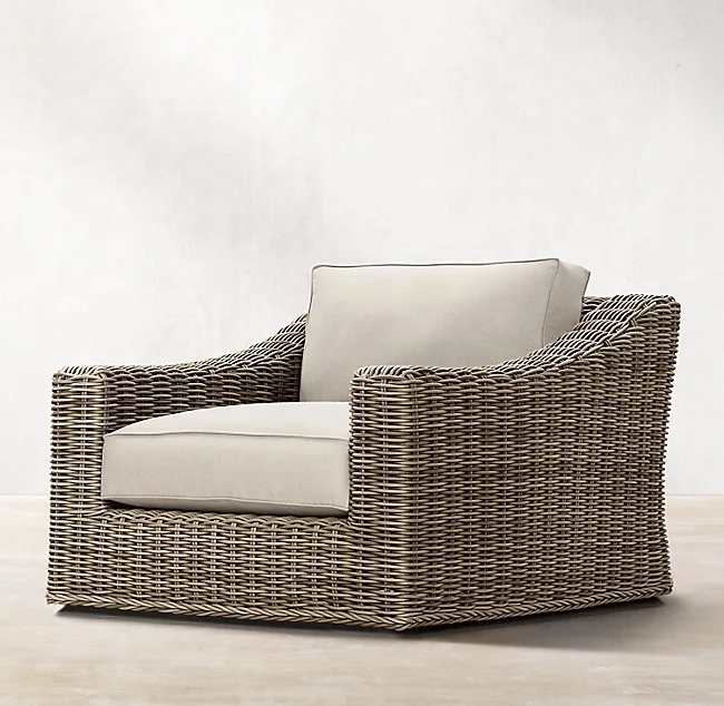 

Patio outdoor garden sets hotel porch rattan furniture classic swivel lounge chair
