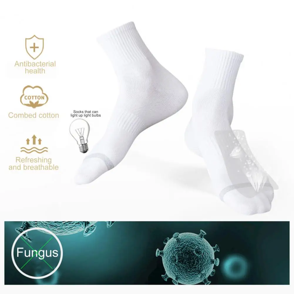 

Men Cotton Socks Men's High Elasticity Anti-slip Cotton Sports Socks with Breathable Sweat-absorption Technology for Fall Winter