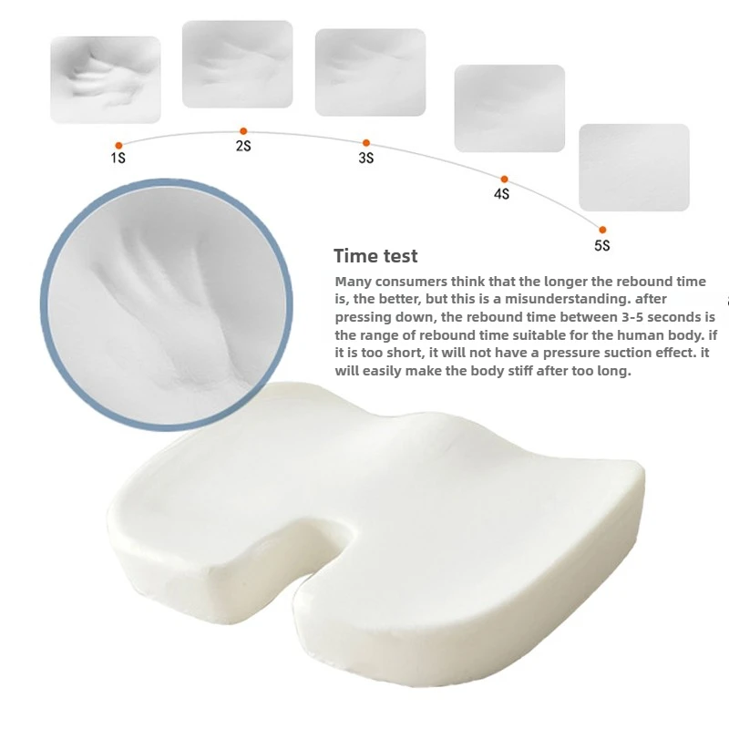 1Pc Seat Cushion Memory Foam U-Shaped Pillow for Chair Cushion Pad Car Office for Tailbone Pain Massage Pillow