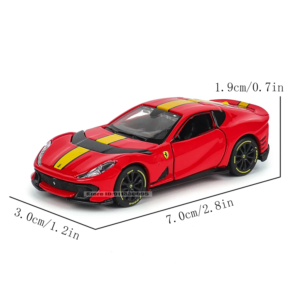 Bburago 1: 64 Ferrari series Multiple choices SP3 812 ENZO F40 F12TDF SF90 458 Car Die Casting Model Children's Gift Toy 3