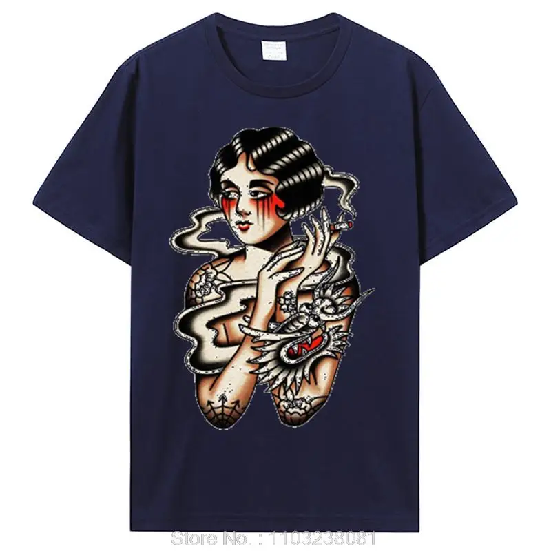 Verkauf Männer T Shirt Mode T-shirt Sommer Baumwolle Tops Pin Up Girl Hot Rod Rockabilly Tattoo Musik Garage Oldschool V8 USA_voghion.com