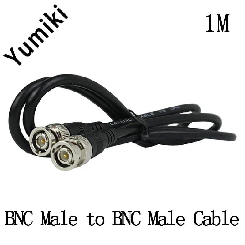 Yumiki SYV-75-3 1m/2m/3m/5m/10m Coaxial BNC Cable for CCTV Camera BNC Male to BNC Male Cord M/M