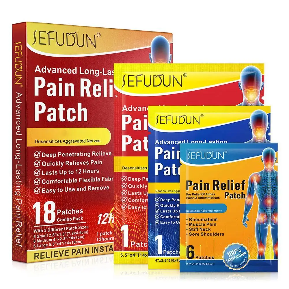 

18counts Joint Pain Relief Patches Chinese Plasters Pain Relieving Patch For Back, Neck, Shoulder, Knee Pain And Muscle Soreness