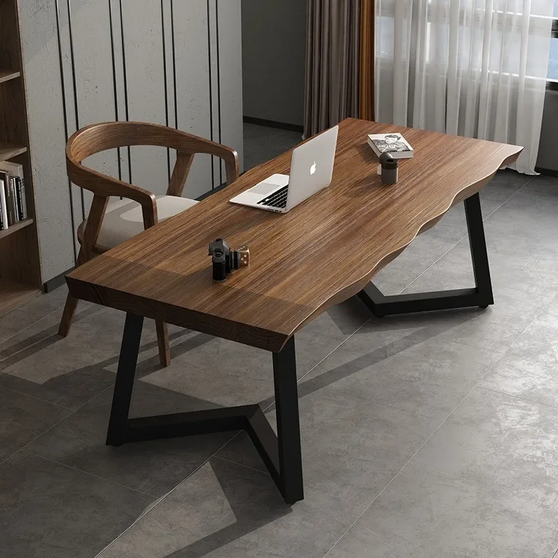 Wooden Meeting Office Desk Counter Student Monitor Desktops Studio Office Desk Reception Bureau Meuble Minimalist Furniture 2