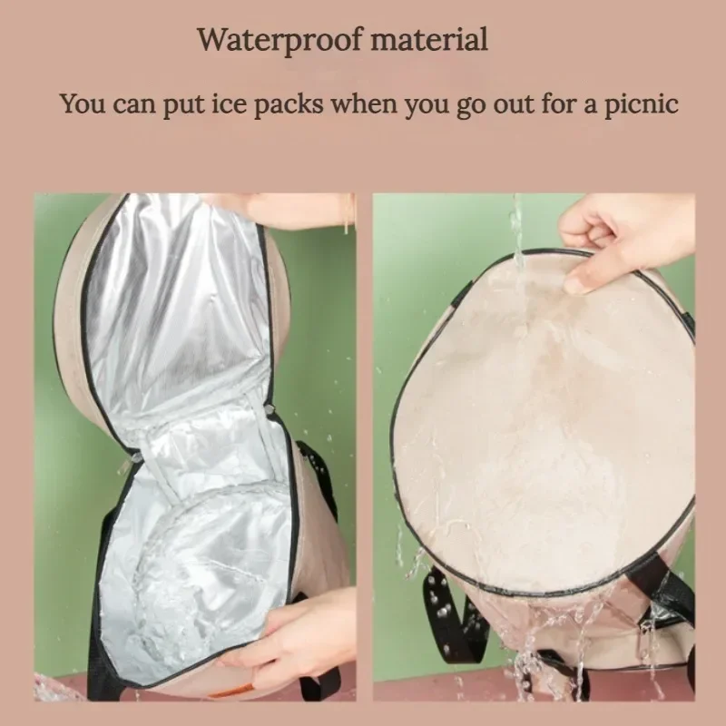 New Oxford Resistant Cloth Camping Cookware Sundries Carrying Waterproof Round Plate Dishes Bowl Pot Storage Pouch Wear