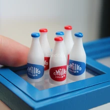  Miniature Dollhouse Ice Cream Freezer Mini Refrigerator Model Pretend Play Supermarket Furniture Accessories Toy 