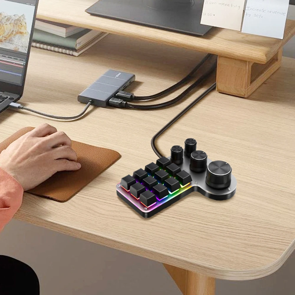 12-Keys-4-Knobs-Copy-Paste-Mini-Button-Hot-swap-USB-Wired-Bluetooth ...