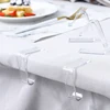 4pcs Tablecloth Clip Transparent Fixed Clip Household Table Cloth Holder Plastic Stopper Invisible Anti-slip Table Clips 5