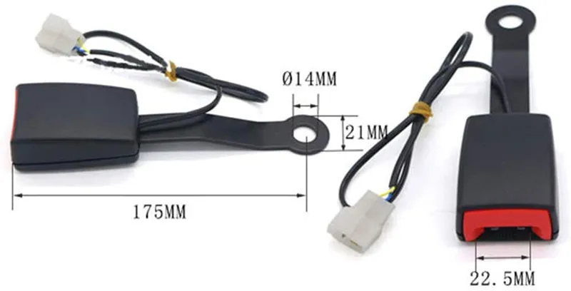 175mm Universal Auto Sitz Gürtel Schloss Auto Auto Sicherheit Sitz Schloss Camlock Auto Sitz Gürtel Schnalle Buchse Stecker Stecker auto Zubehör – Detail 6