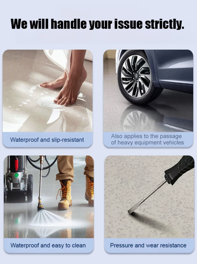 Cement Floor Paint Epoxy Colored Sand Self-Leveling Indoor & Outdoor Wear-Resistant Anti-Slip Natural Marble-Like Coating