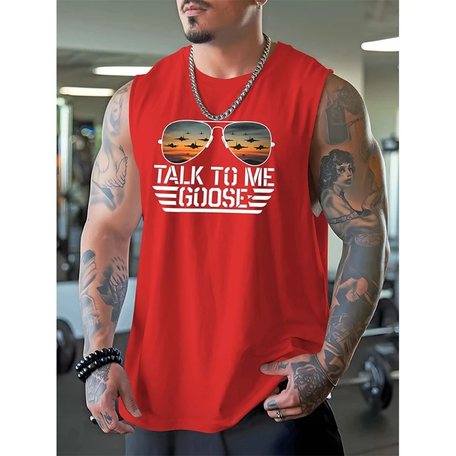 Funny Sunglasses Pattern Humour Tank Top For Men Gym Fitness Quick Dry Loose Sleeveless Shirt Summer Sport Fashion Fun Vest Tee 2