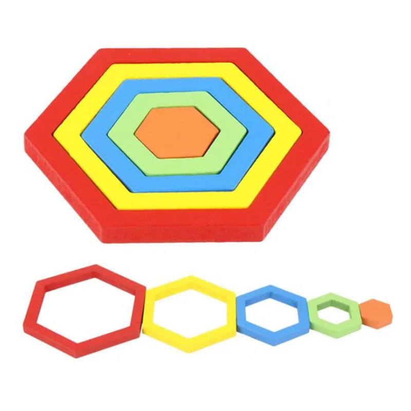 Baby Educational Wooden Toys Montessori Early Learning Rainbow Wooden 3d Puzzle Board Game Preschool Toys For Children 4