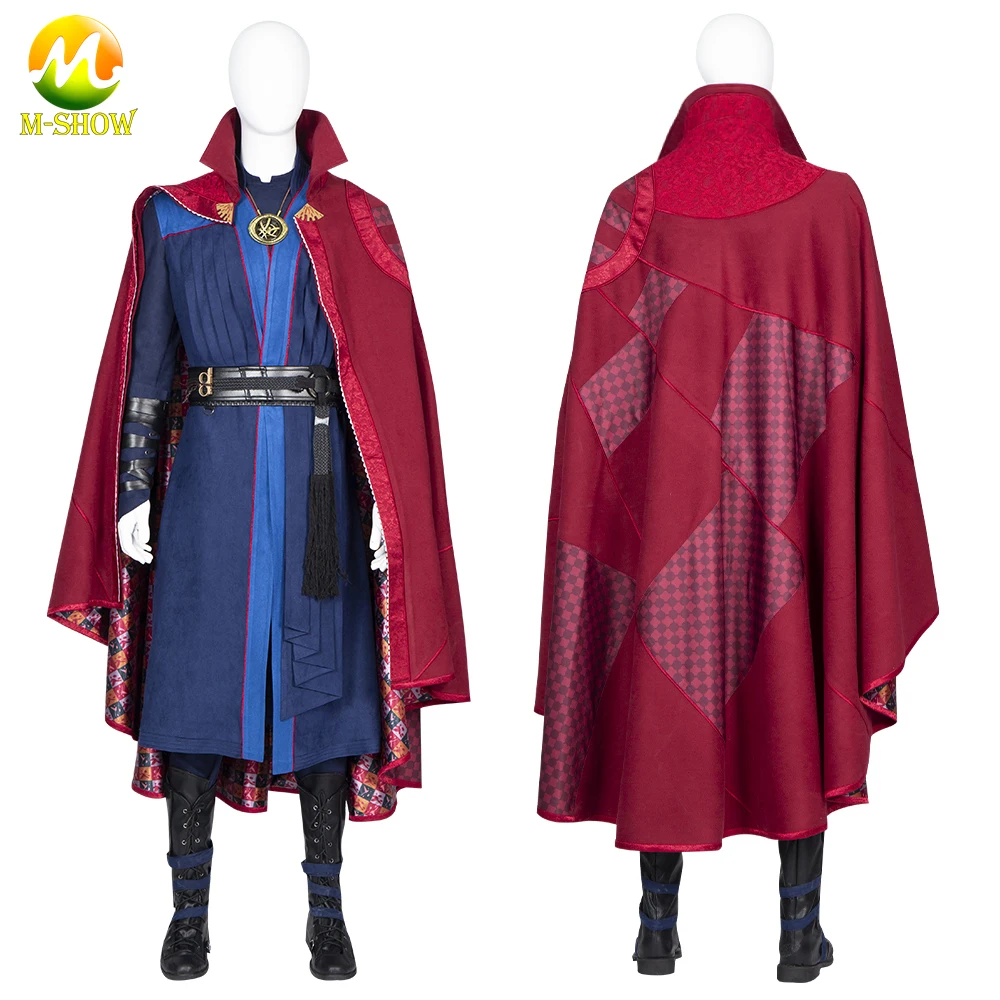 Cosplay Costume Doctor Stephen Strange In Multiverse Dr. Steven Cosplay Men Outfit Cape Boots Belt for Halloween Custom Made anime dress