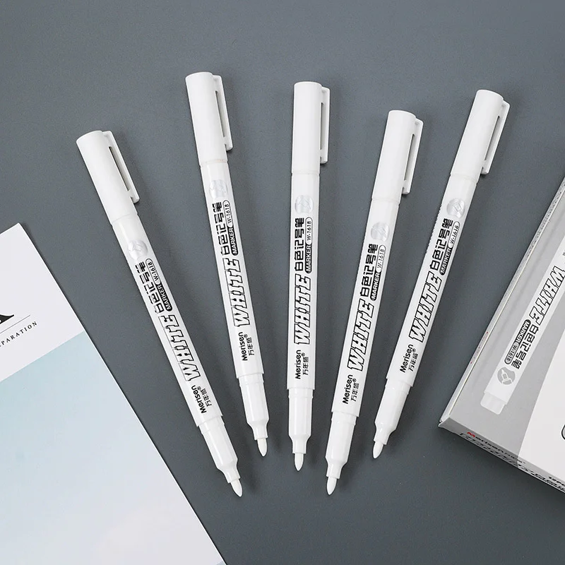 방수 화이트 마커 펜, 알코올 페인트, 유성 타이어 페인팅, 그래피티 펜, 영구 젤 펜, 원단 목재 가죽 마커, 1.5mm