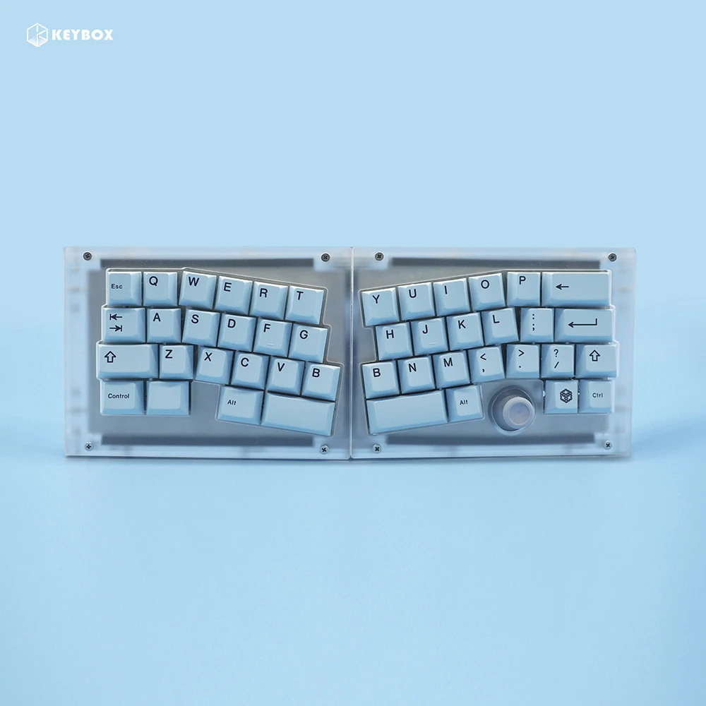 Geekark-teclado Mecânico Keycaps Perfil Cereja Azul Claro Ice Blue Pbt Dye 40s Tema - Imagem 4