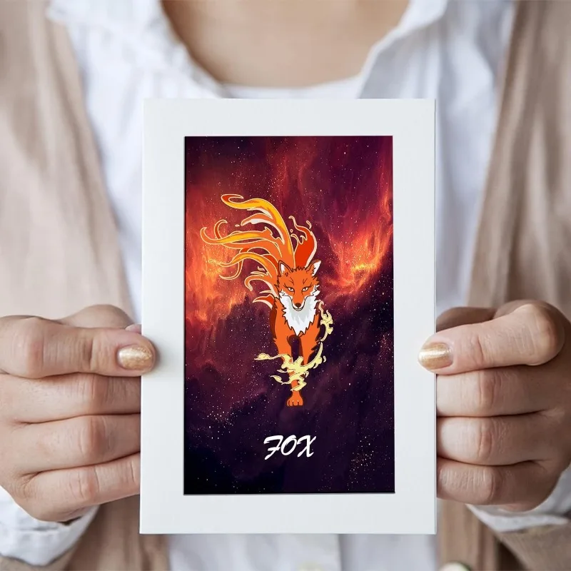 Clear Stamps 1pc Fire Fox Clear Stamps Mysterious Eastern Theme Transparent Stamps Animal Background Silicone Clear Stamp Seals