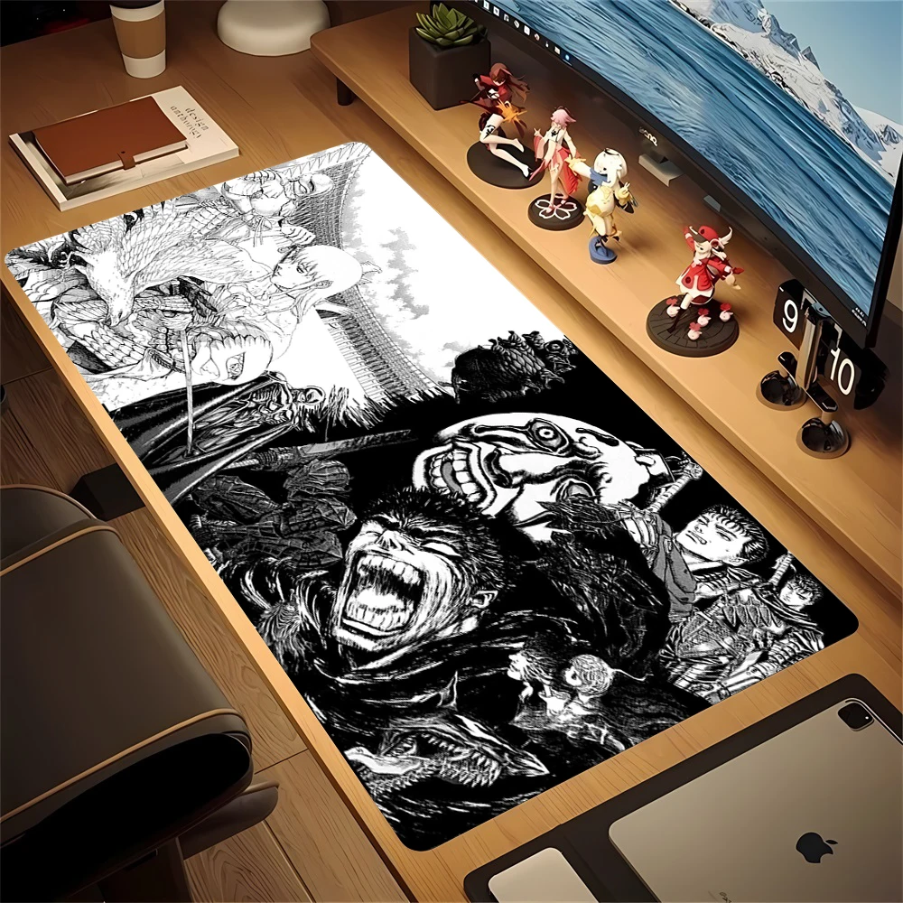 Gamer Gaming Mouse Pad Computer Accessories Big Keyboard Guts sword in berserk Mouse Mat Anime Berserk Guts Laptop Mousepad Mat