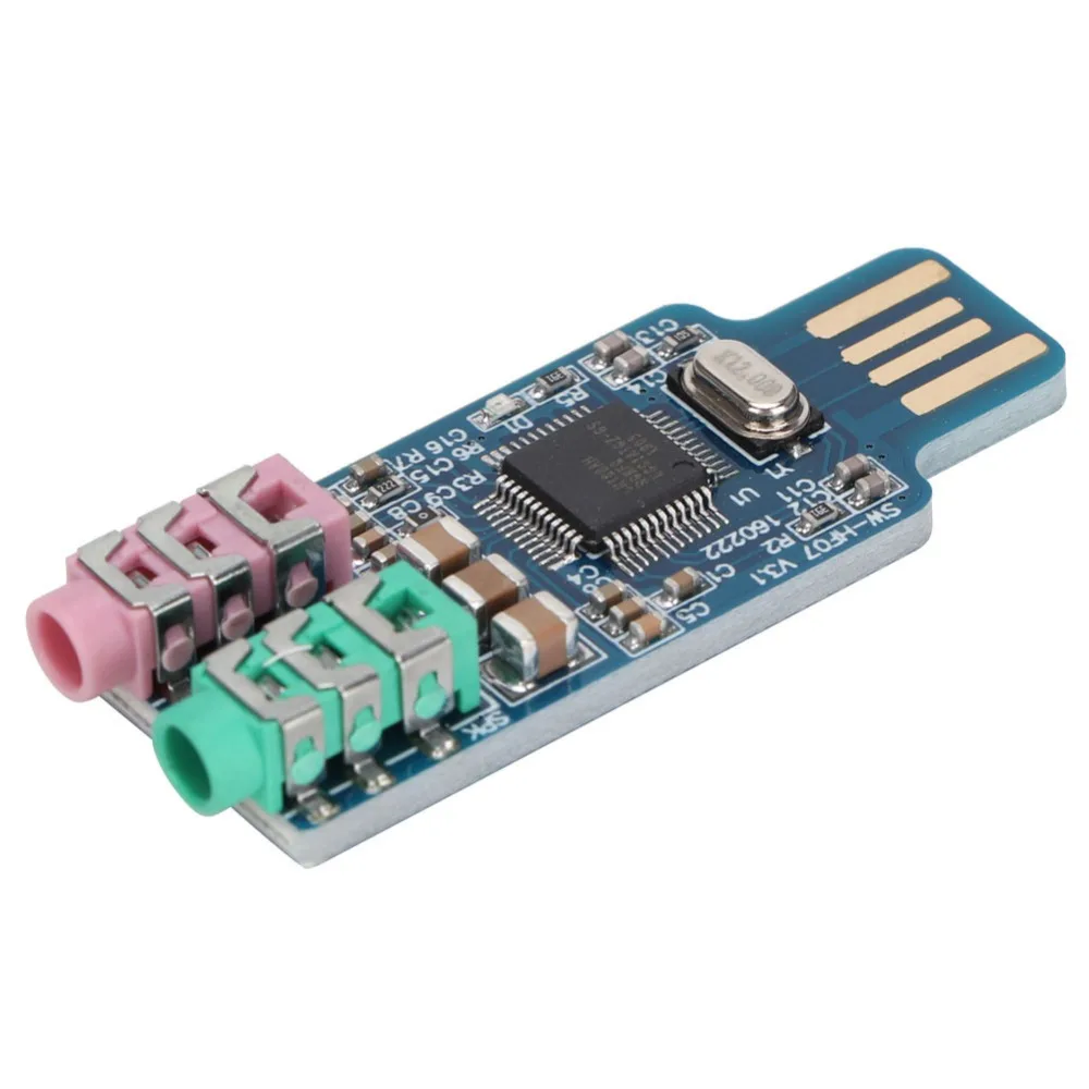 외부 장치 CM108 사운드 카드 드라이버 무료 미니 사이즈 외부 사운드 카드 USB 사운드 카드 컴퓨터 사용