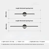 Modern LED Wall Lamp Black Mirror Light Dresser Bathroom Toilet  Long Strip Lamps Home Decor 40/60/80CM Led Lighting Lustre 5