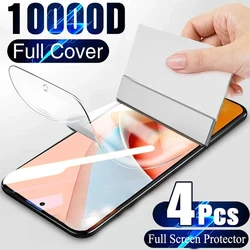 4PCS Full Cover Hydrogel Film For Redmi Note 10 9 8 Pro 9A 9T Film For Xiaomi Redmi Note 10 11 Pro 9S 11S 11T Screen Protector