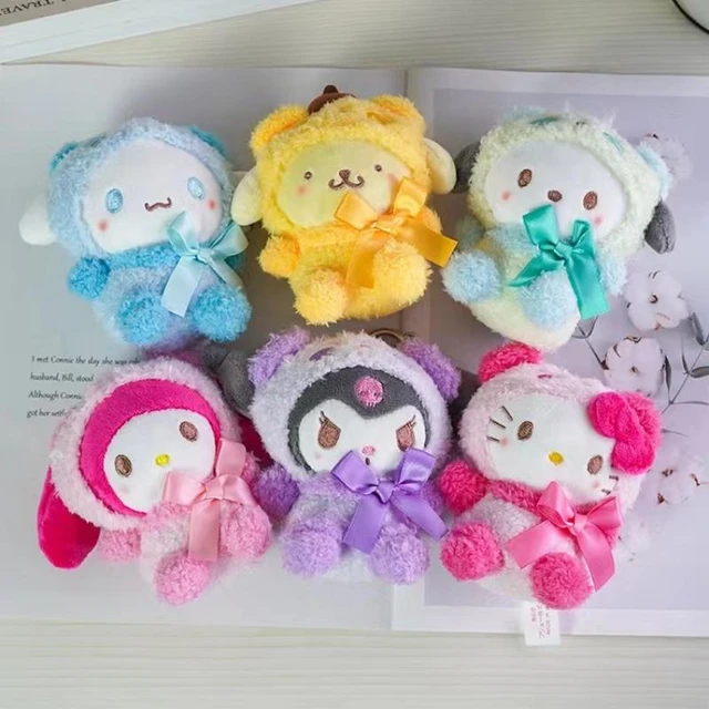 12cm Sanrio Cartoon Plush Toy Kawali Kuromi Hello Kitty My Melody  Cinnamoroll Soft Stuffed Doll Pendant Toys Girl Kids Xmas Gift - AliExpress