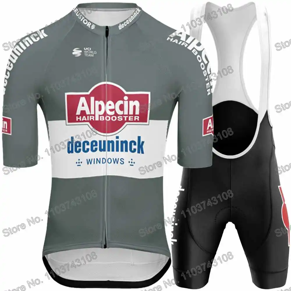 Alpecin Deceuninck Cycling Jersey Men's Set Summer Cycling Clothing European Champion Road Bike Shirt Suit MTB Bib Shorts